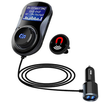 EERTX Émetteur FM de Voiture Bluetooth Adaptateur Radio Chargeur USB Lecteur de Musique MP3 Kit Adaptateur Radio sans Fil 
