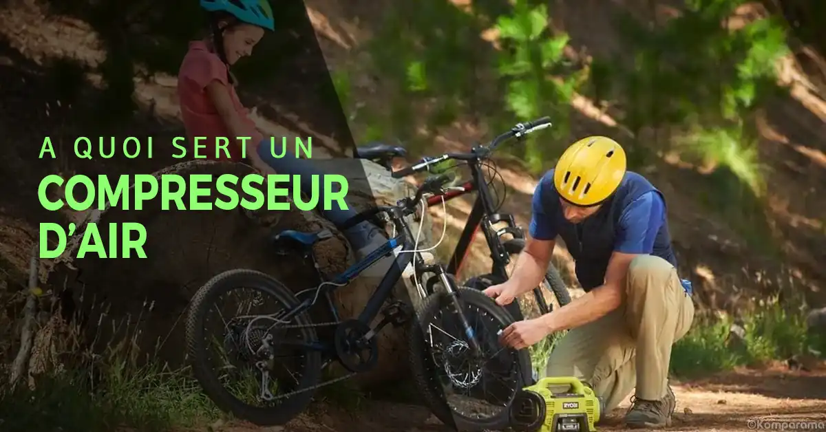 A quoi sert un compresseur d'air - featimg Komparama - papa regonfle velo de sa fille
