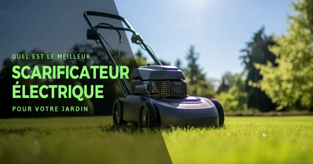 meilleur scarificateur électrique - featimg komparama - scarificateur electrique sur pelouse